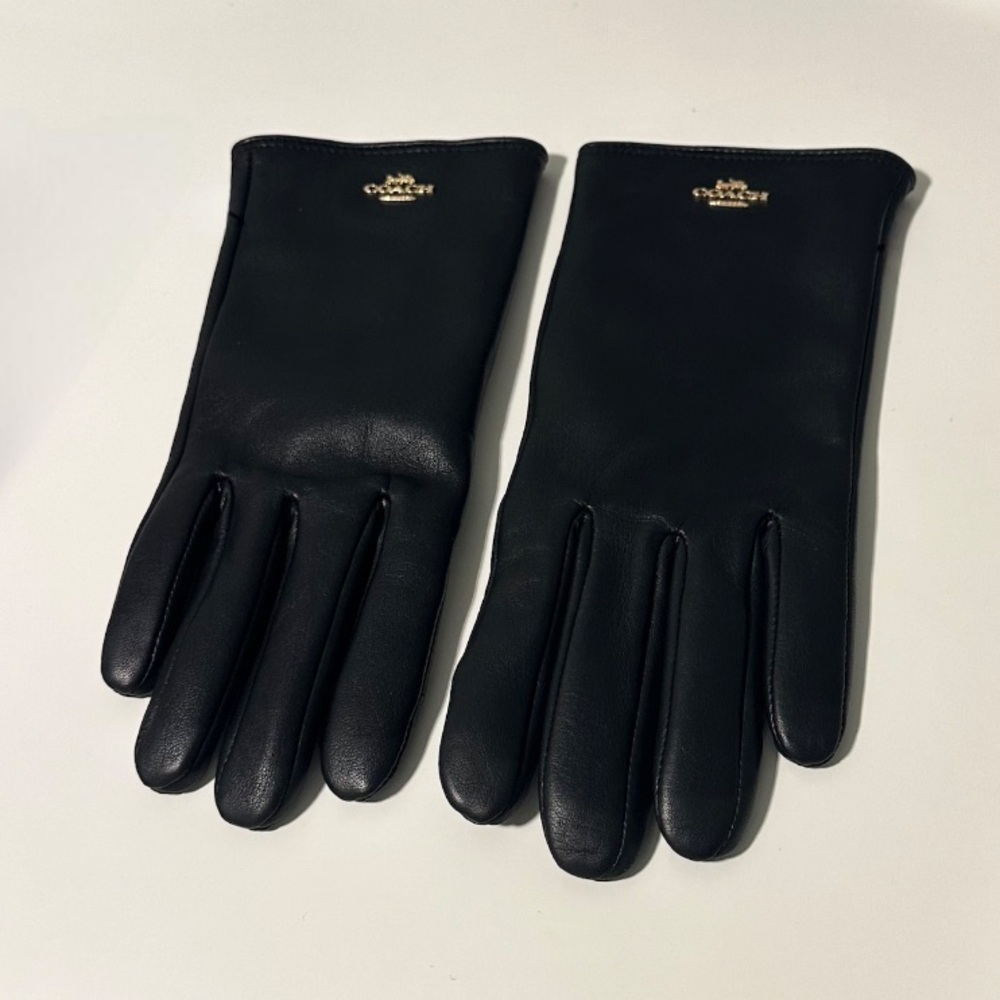 Coach gloves leather black - Picture 2 of 4